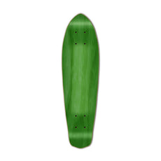 Punked Micro Cruiser Blank  Deck - Stained Green - Longboards USA
