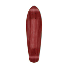 Punked Micro Cruiser Blank  Deck - Stained Red - Longboards USA