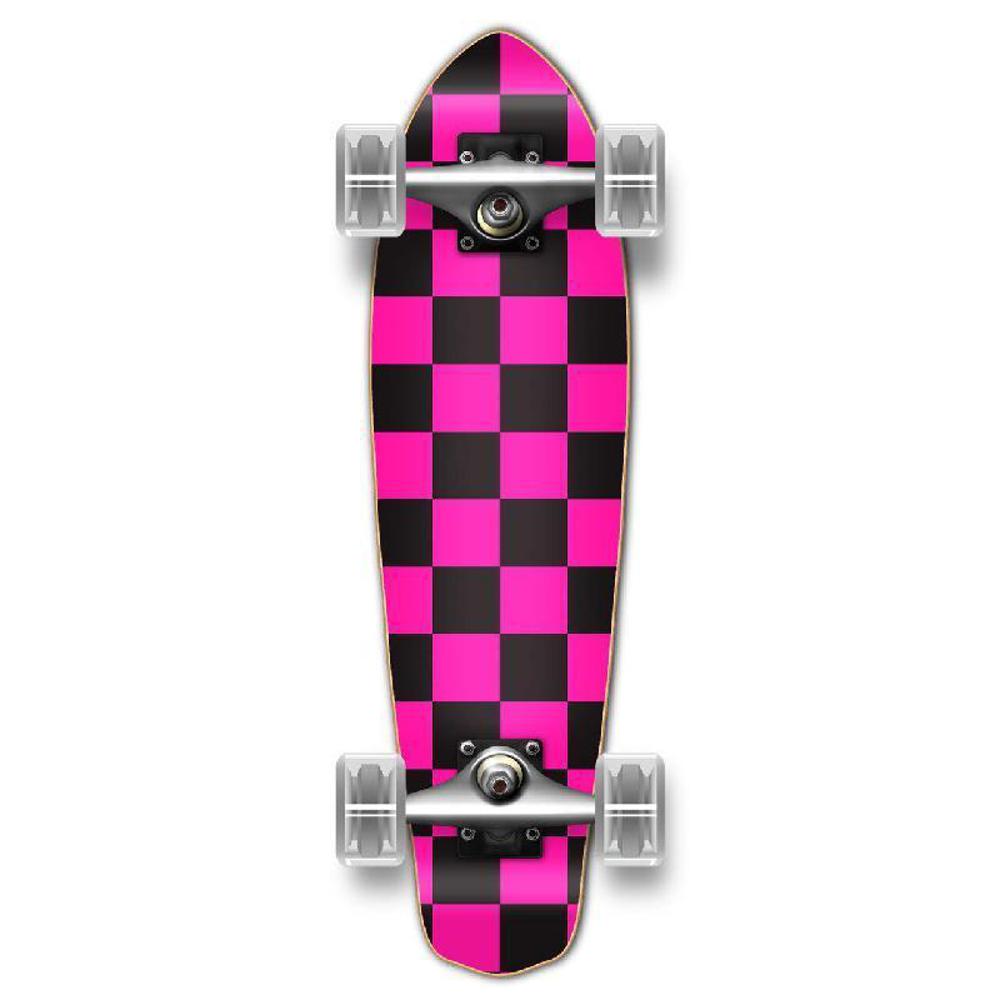 Punked Micro Cruiser Complete - Checker Pink - Longboards USA