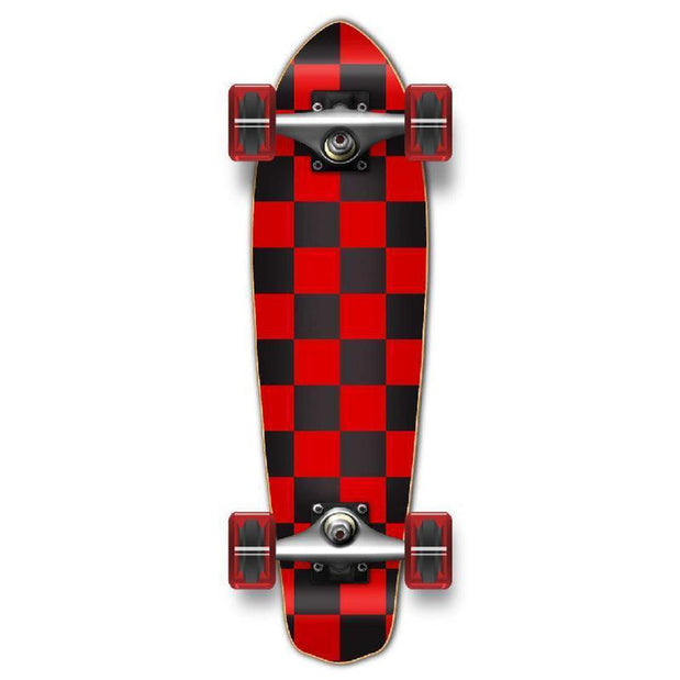 Punked Micro Cruiser Complete - Checker Red - Longboards USA