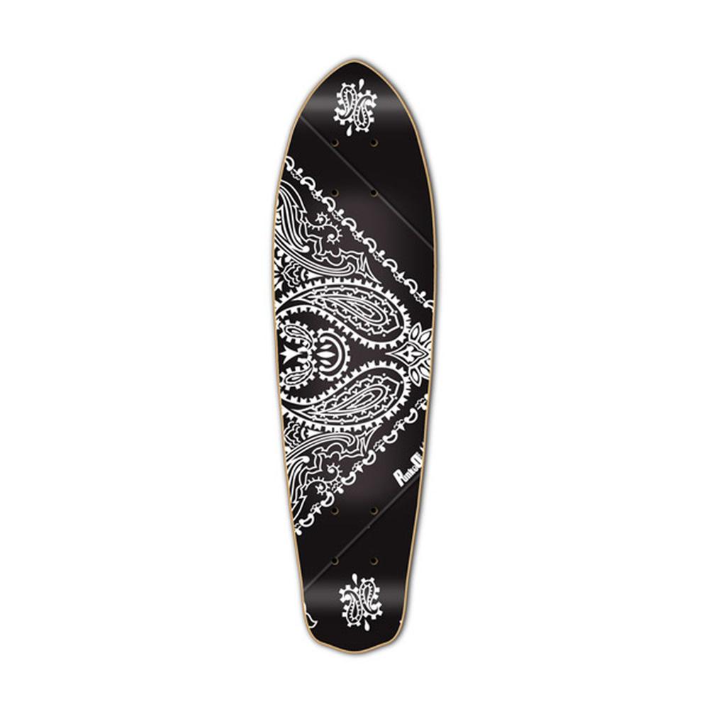 Punked Micro Cruiser  Deck - Bandana Black - Longboards USA