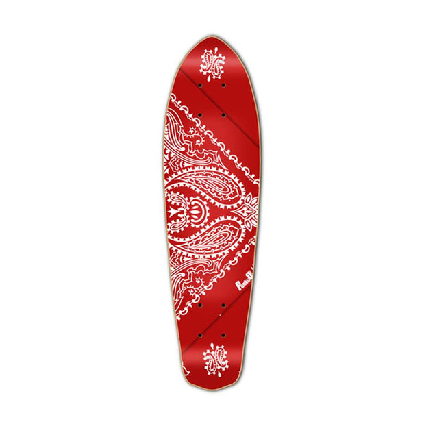 Punked Micro Cruiser  Deck - Bandana Red - Longboards USA