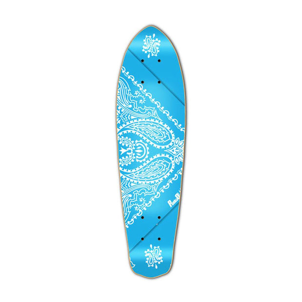 Punked Micro Cruiser  Deck - Bandana SkyBlue - Longboards USA