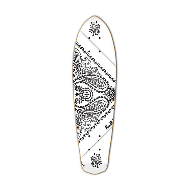 Punked Micro Cruiser  Deck - Bandana White - Longboards USA