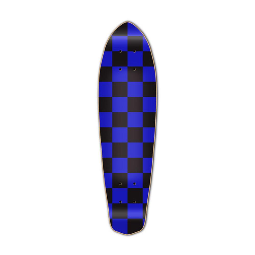Punked Micro Cruiser  Deck - Checker Blue - Longboards USA