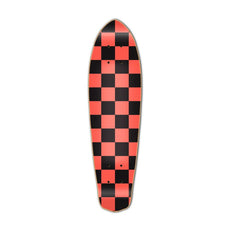 Punked Micro Cruiser  Deck - Checker Orange - Longboards USA