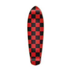 Punked Micro Cruiser  Deck - Checker Red - Longboards USA