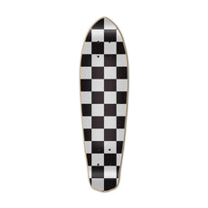 Punked Micro Cruiser  Deck - Checker Silver - Longboards USA