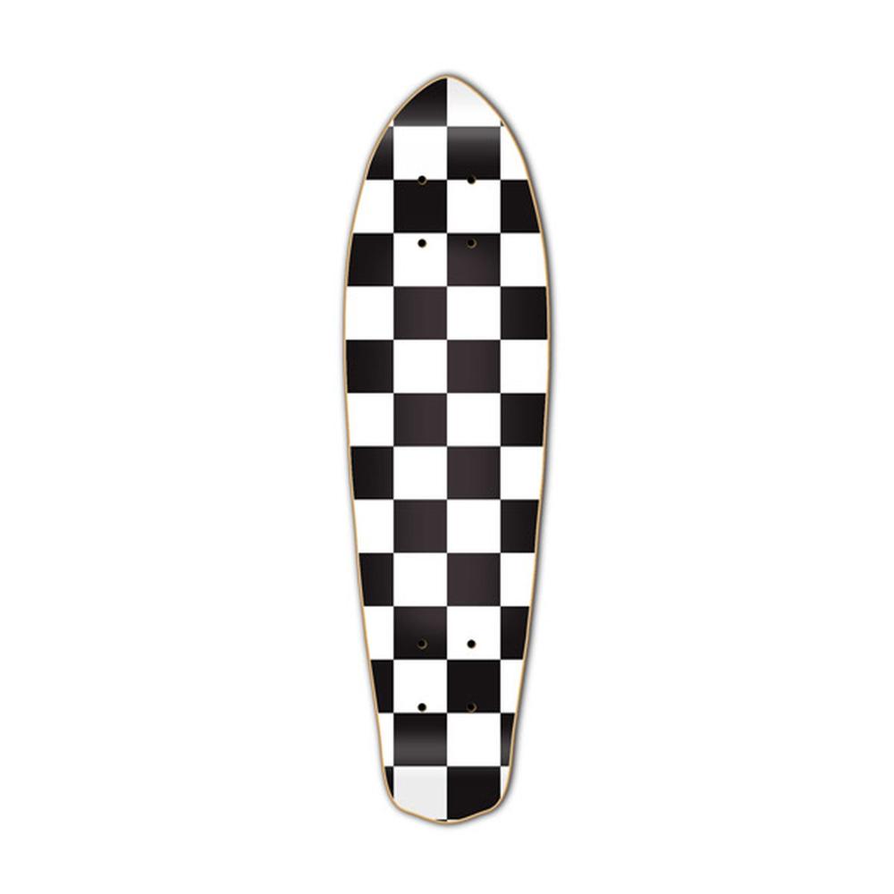 Punked Micro Cruiser  Deck - Checker White - Longboards USA