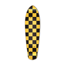 Punked Micro Cruiser  Deck - Checker Yellow - Longboards USA