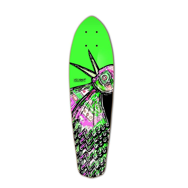 Punked Micro Cruiser  Deck - The Bird Green - Longboards USA