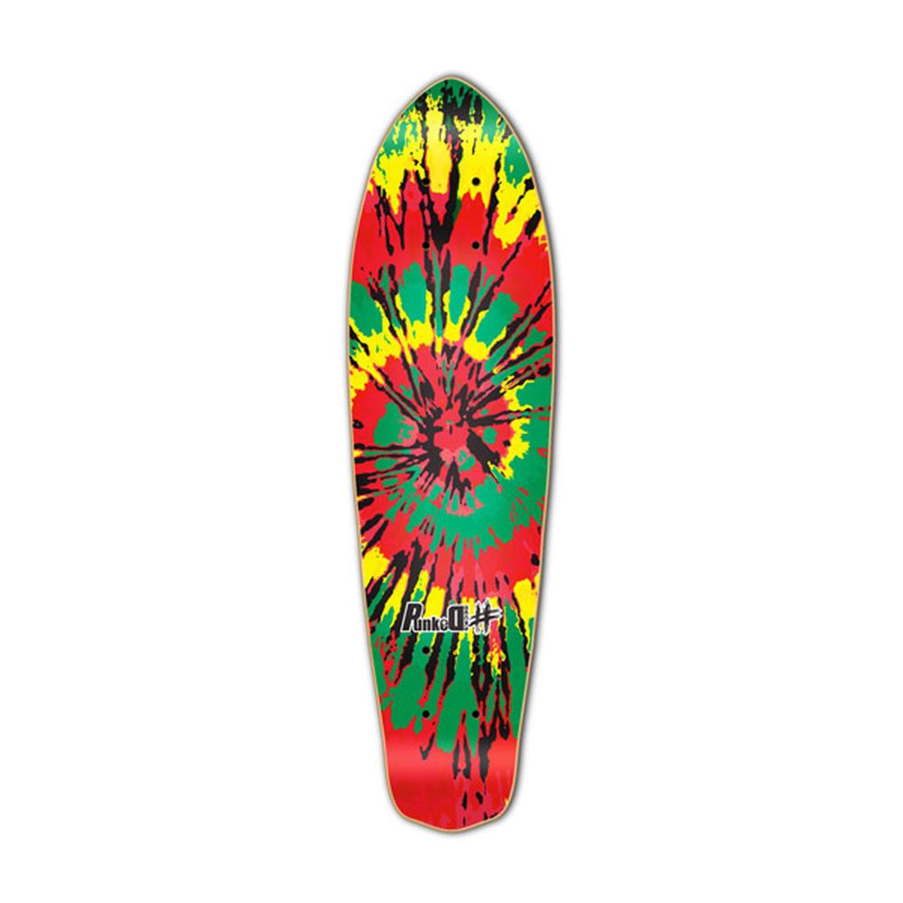 Punked Micro Cruiser  Deck - Tiedye Rasta - Longboards USA