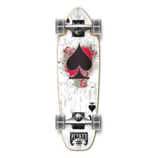 Punked Mini Cruiser Ace of Spades Complete - White Ace - Longboards USA