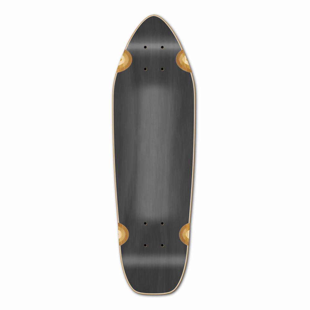 Punked Mini Cruiser Blank Deck Stained Black Longboards USA
