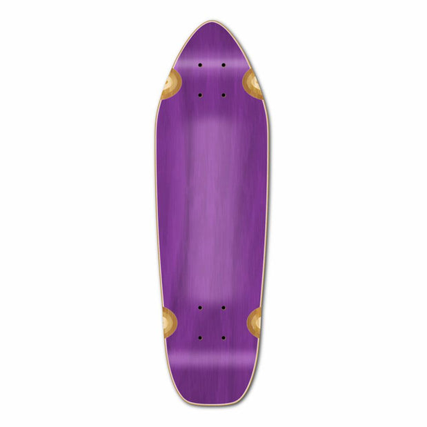 Punked Mini Cruiser Blank Deck - Stained Purple - Longboards USA