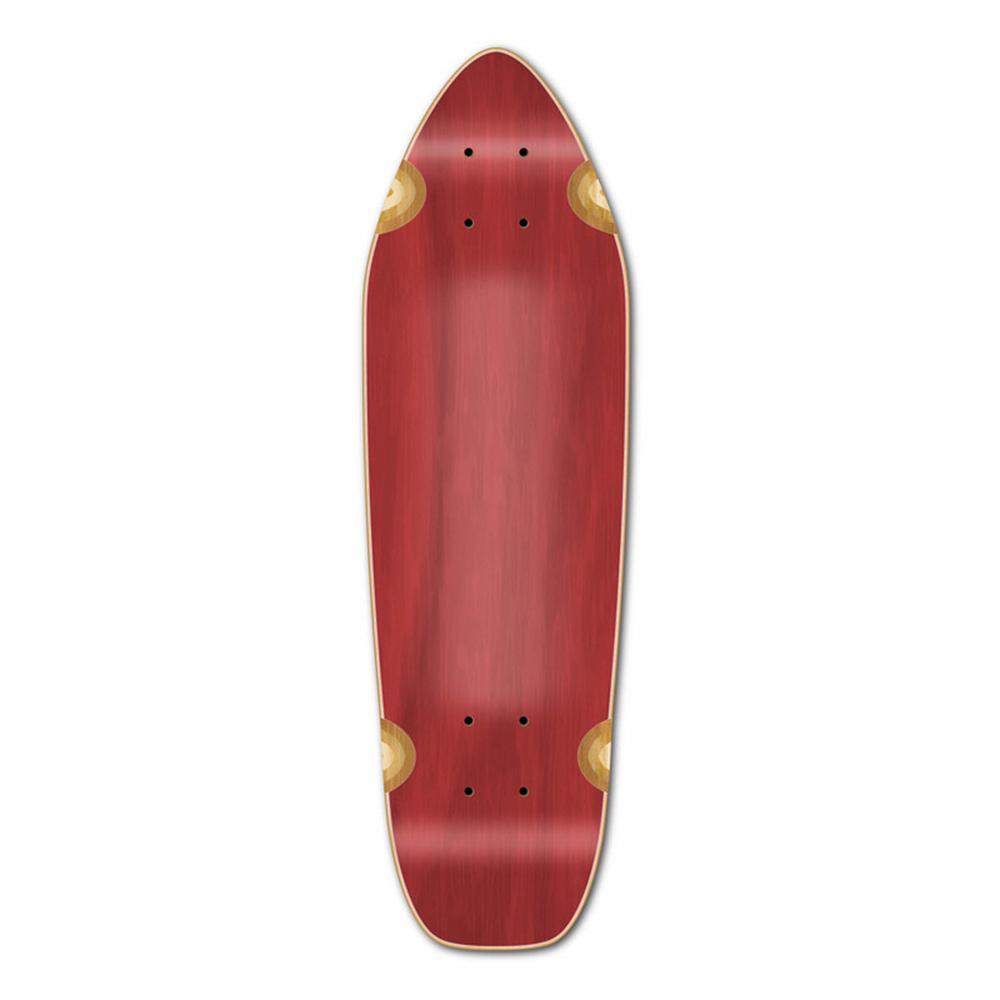 Punked Mini Cruiser Blank Deck - Stained Red - Longboards USA