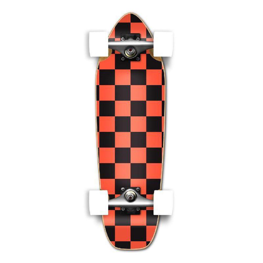 Punked Mini Cruiser Complete - Checker Orange - Longboards USA