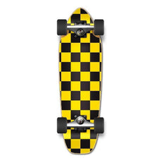 Punked Mini Cruiser Complete - Checker Yellow - Longboards USA