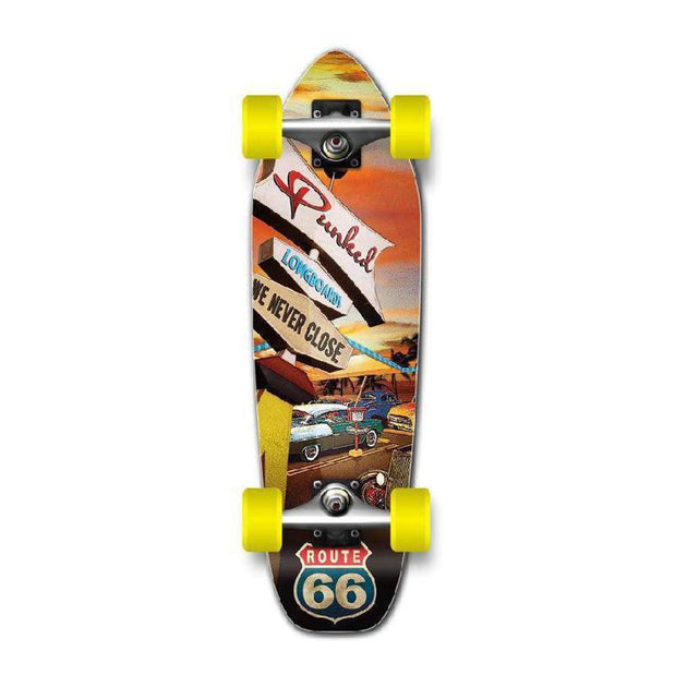 Punked Mini Cruiser Complete - Route 66 Series - Diner - Longboards USA