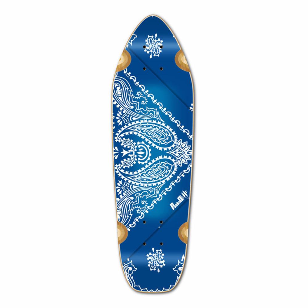 Punked Mini Cruiser Deck - Bandana Blue - Longboards USA