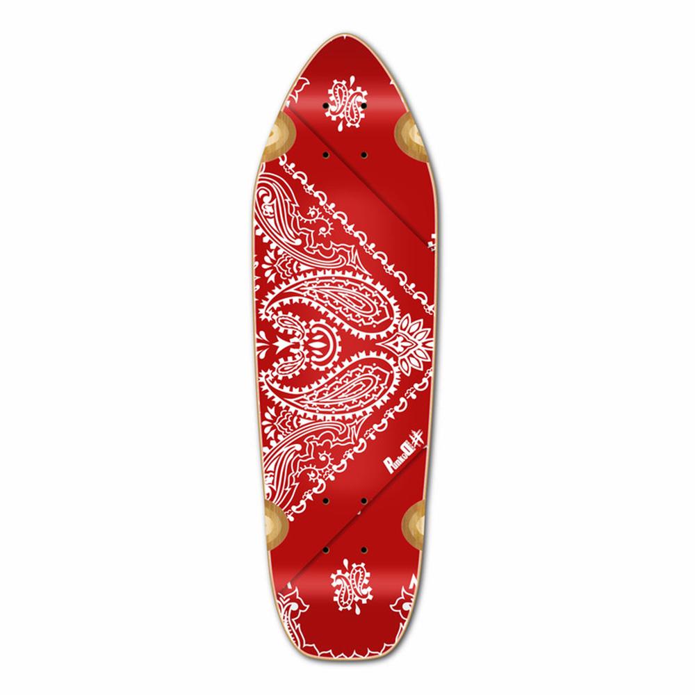 Punked Mini Cruiser Deck - Bandana Red - Longboards USA