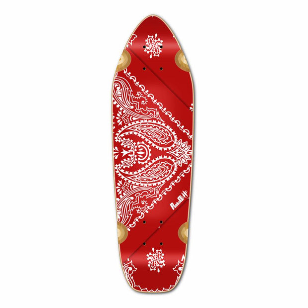 Punked Mini Cruiser Deck - Bandana Red - Longboards USA