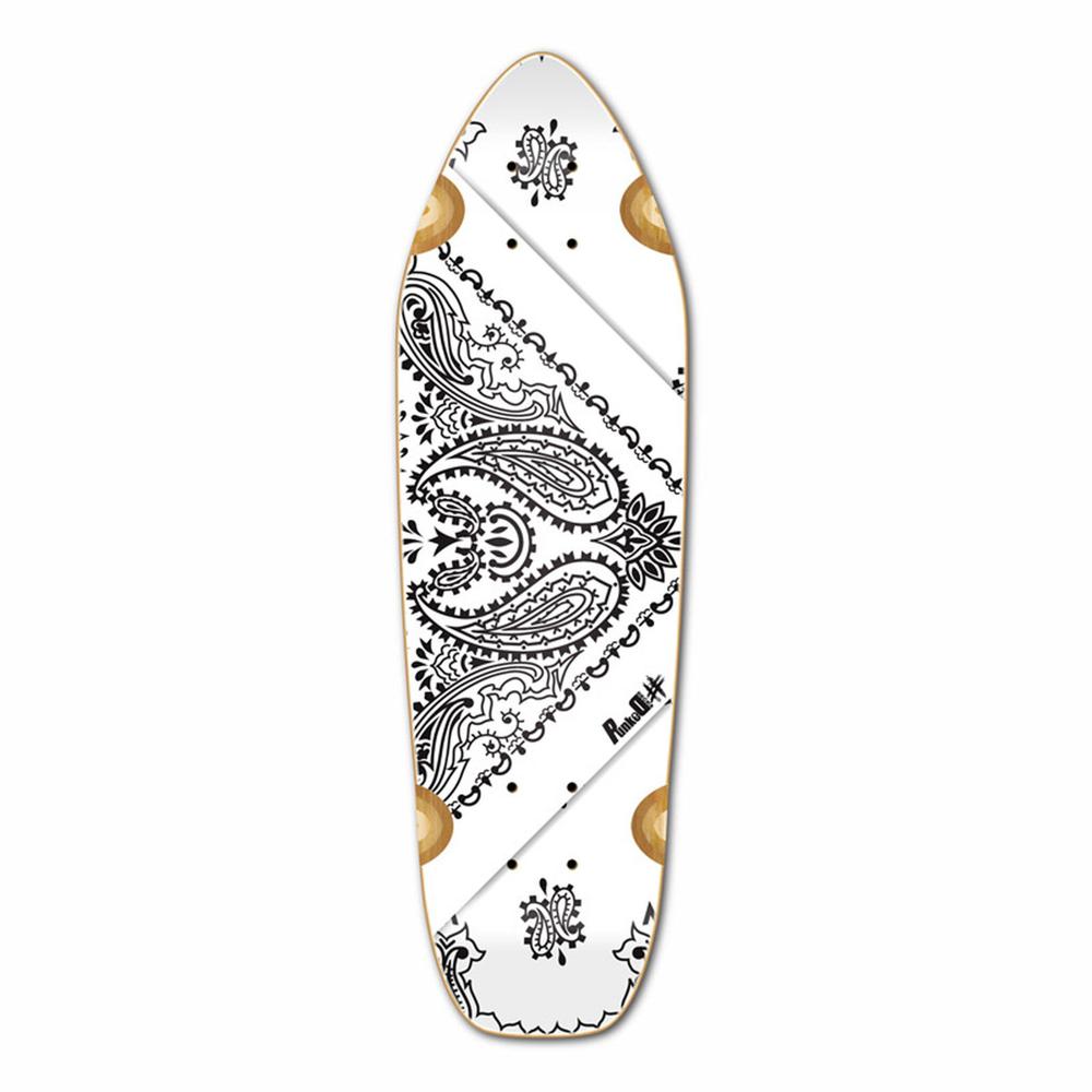 Punked Mini Cruiser Deck - Bandana White - Longboards USA