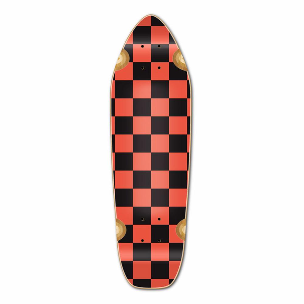 Punked Mini Cruiser Deck - Checker Orange - Longboards USA