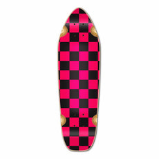 Punked Mini Cruiser Deck - Checker Pink - Longboards USA