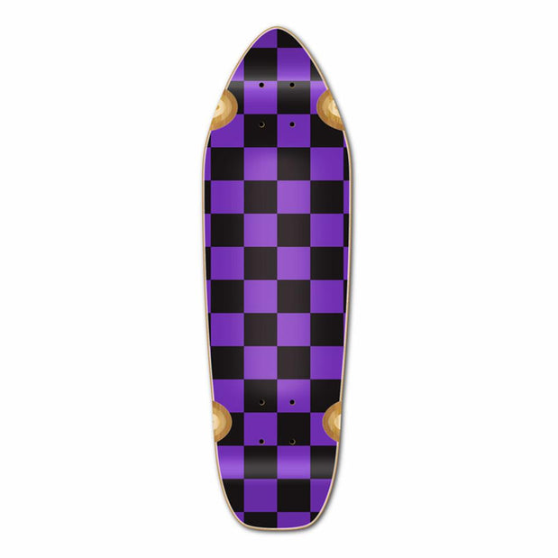 Punked Mini Cruiser Deck - Checker Purple - Longboards USA
