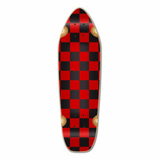 Punked Mini Cruiser Deck - Checker Red - Longboards USA