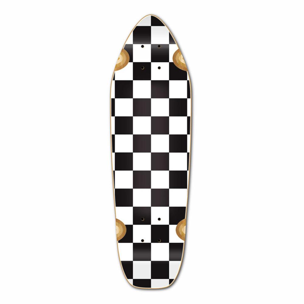 Punked Mini Cruiser Deck - Checker White - Longboards USA