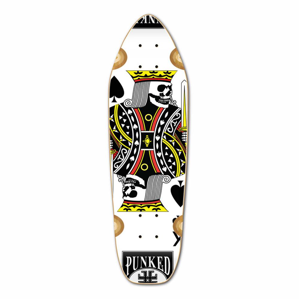 Punked Mini Cruiser Deck - King of Spades - Longboards USA