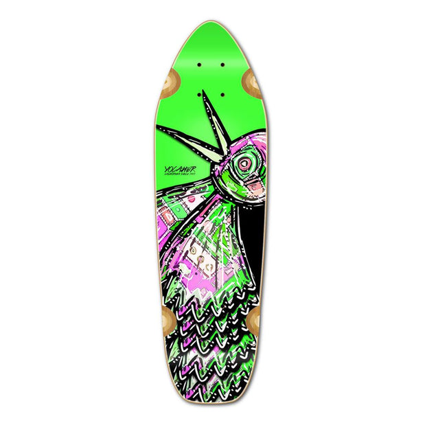 Punked Mini Cruiser Deck - The Bird Green - Longboards USA