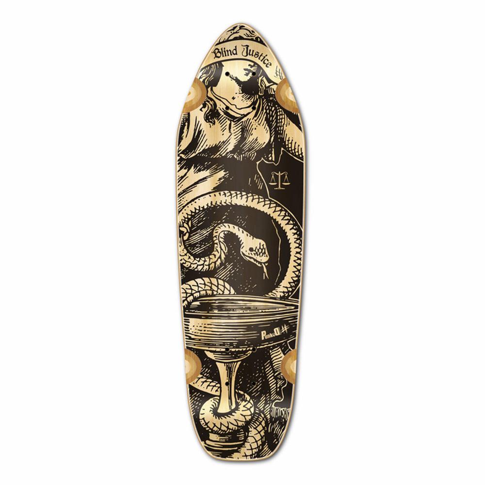 Punked Mini Cruiser Natural Blind Justice Deck - Longboards USA