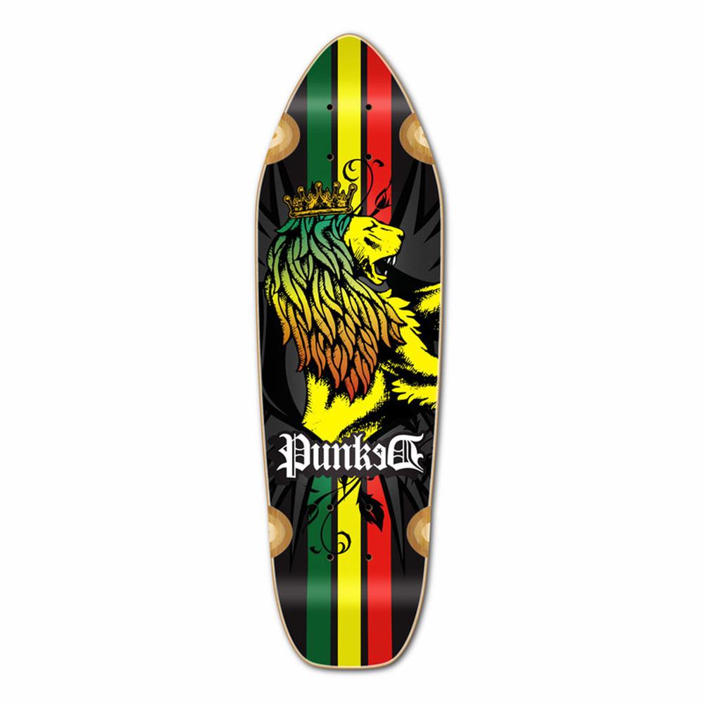 Punked Mini Cruiser Rasta Deck - Longboards USA