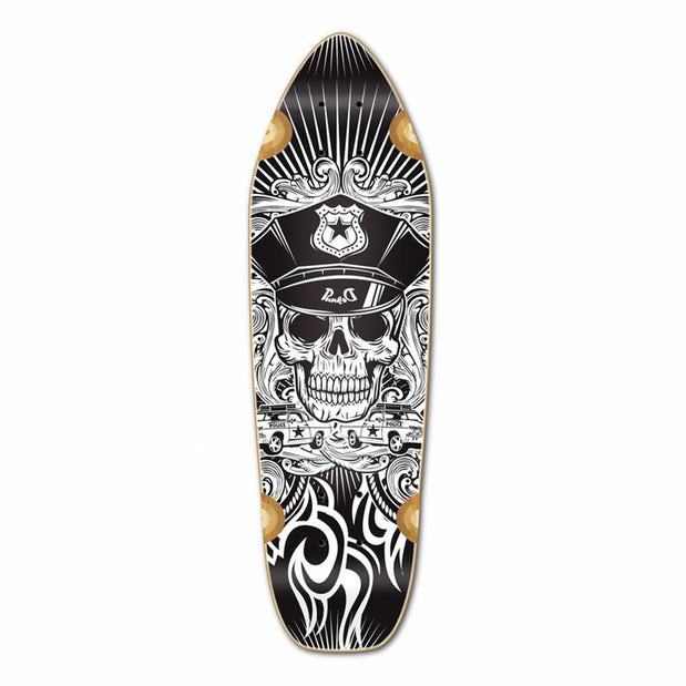 Punked Mini Cruiser Skull Cop Deck - Longboards USA