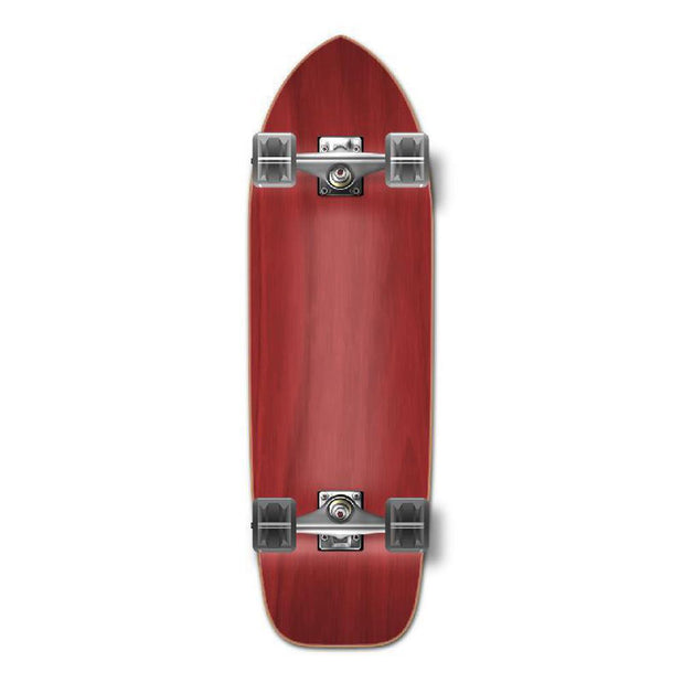 Punked Old School Blank Longboard Complete - Stained Red - Longboards USA