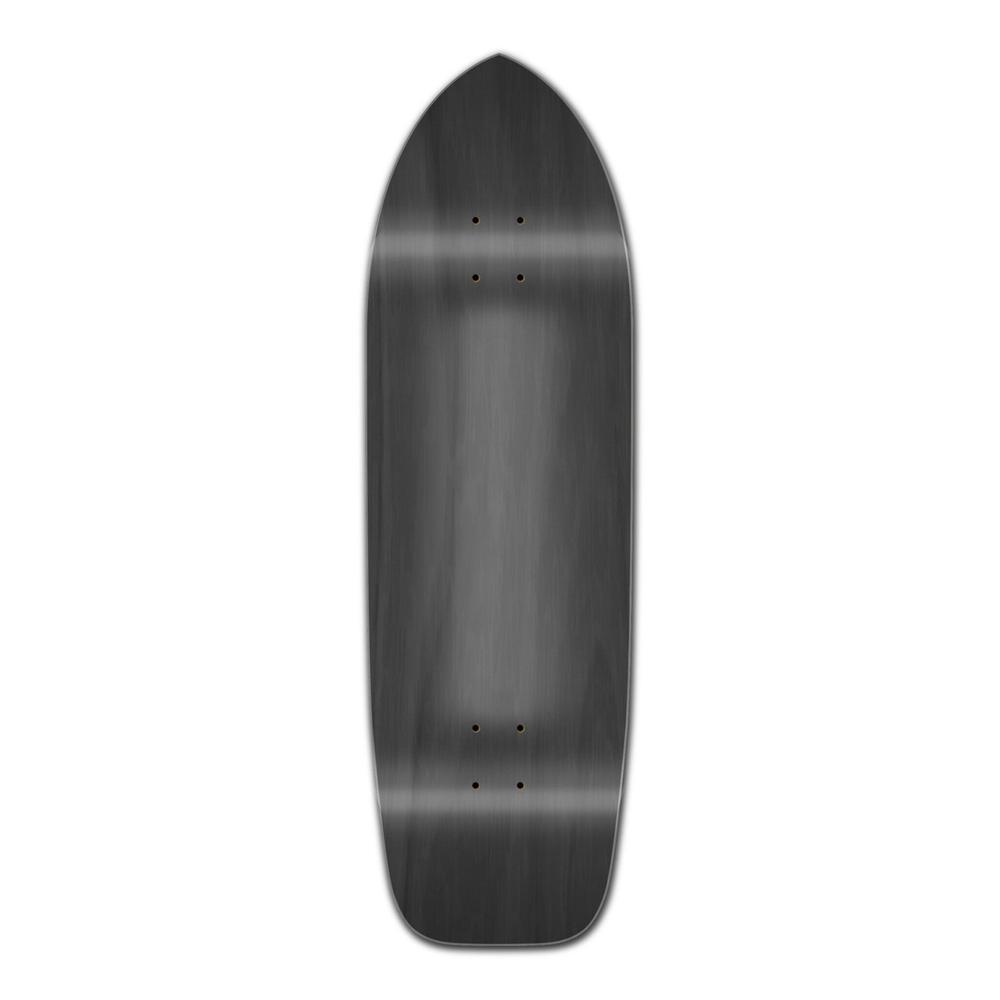 Punked Old School Blank Longboard Deck - Stained Black - Longboards USA