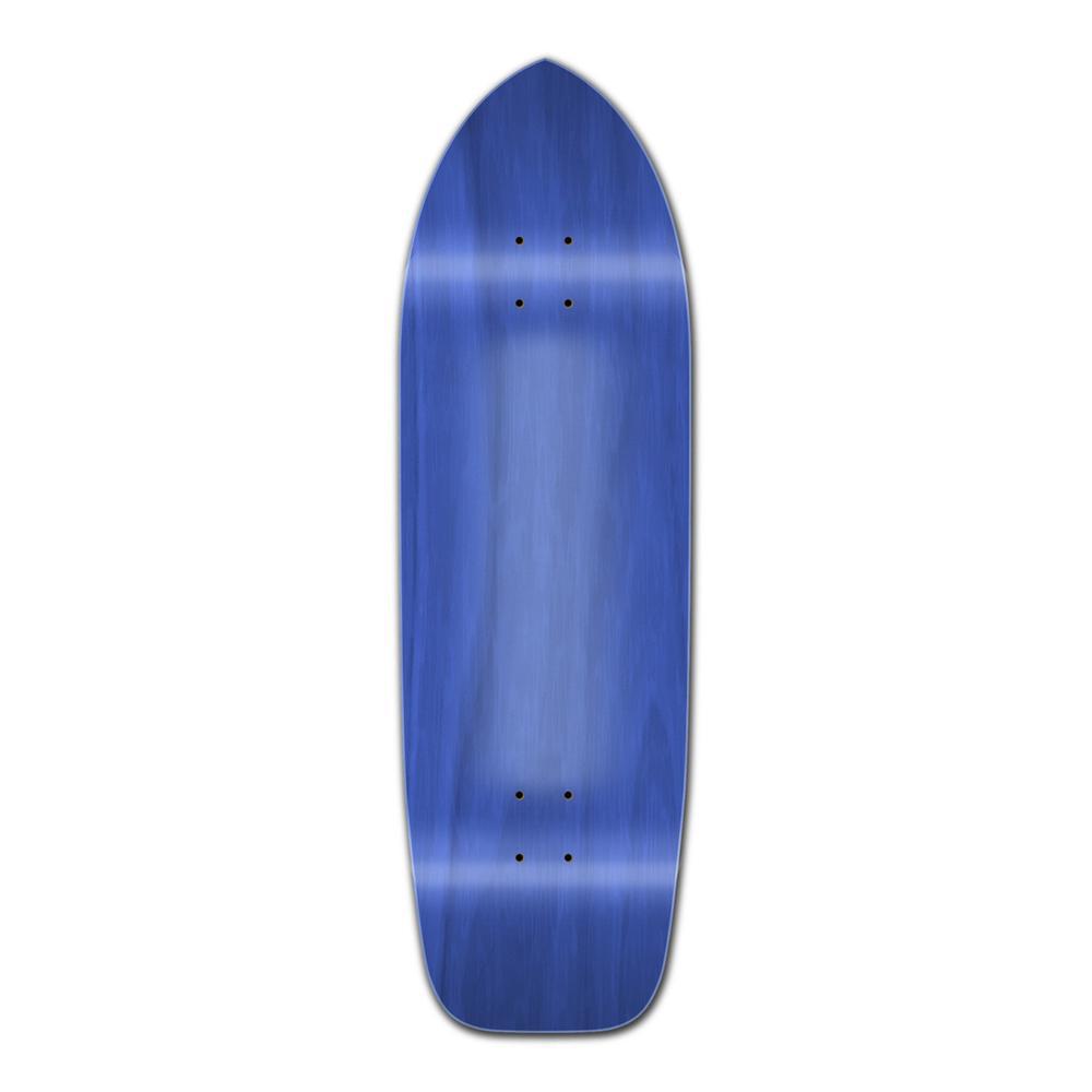 Punked Old School Blank Longboard Deck - Stained Blue - Longboards USA