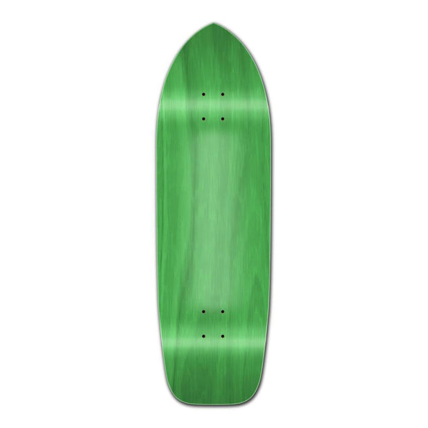 Punked Old School Blank Longboard Deck - Stained Green - Longboards USA