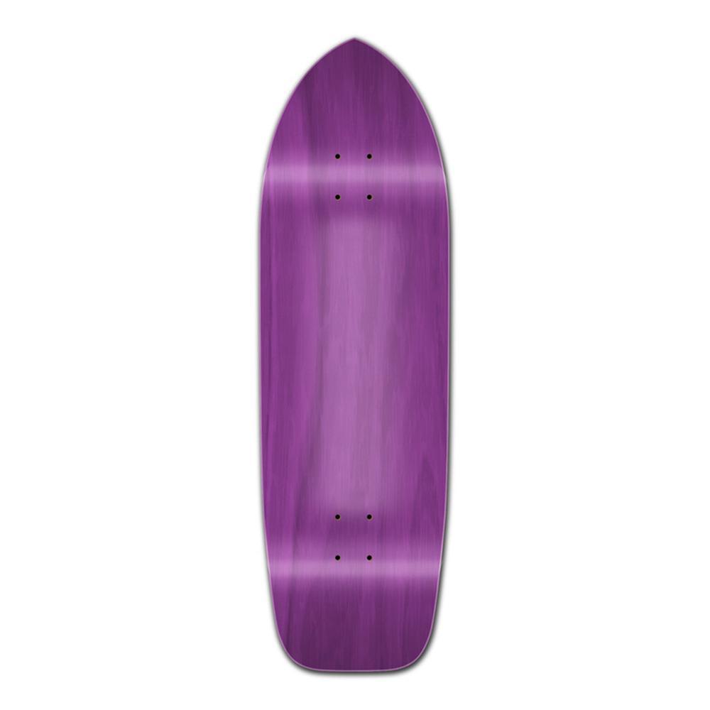 Punked Old School Blank Longboard Deck - Stained Purple - Longboards USA