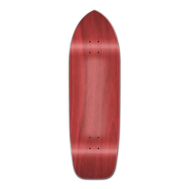 Punked Old School Blank Longboard Deck - Stained Red - Longboards USA