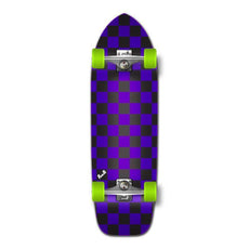 Punked Old School Longboard Complete - Checker Purple - Longboards USA