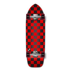 Punked Old School Longboard Complete - Checker Red - Longboards USA