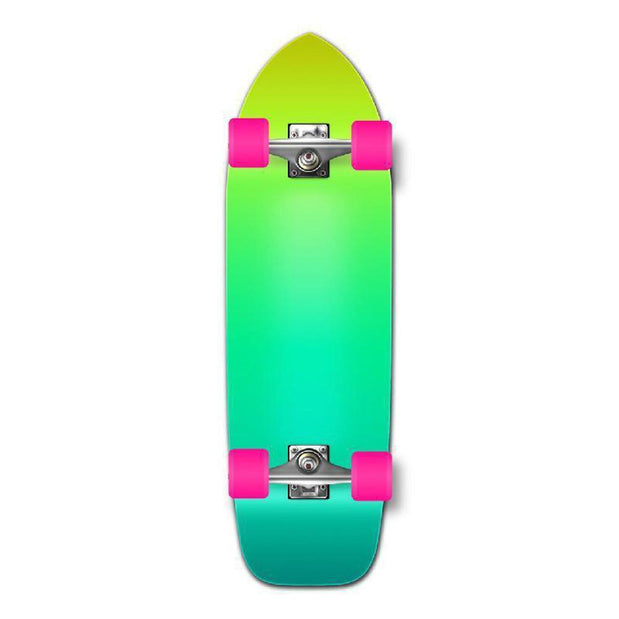 Punked Old School Longboard Complete - Gradient Green - Longboards USA