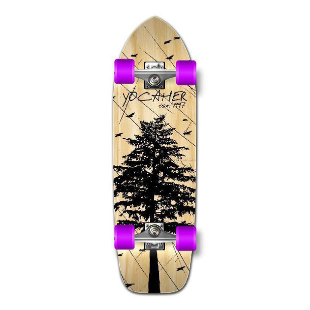 Punked Old School Longboard Complete - In the Pines Natural - Longboards USA