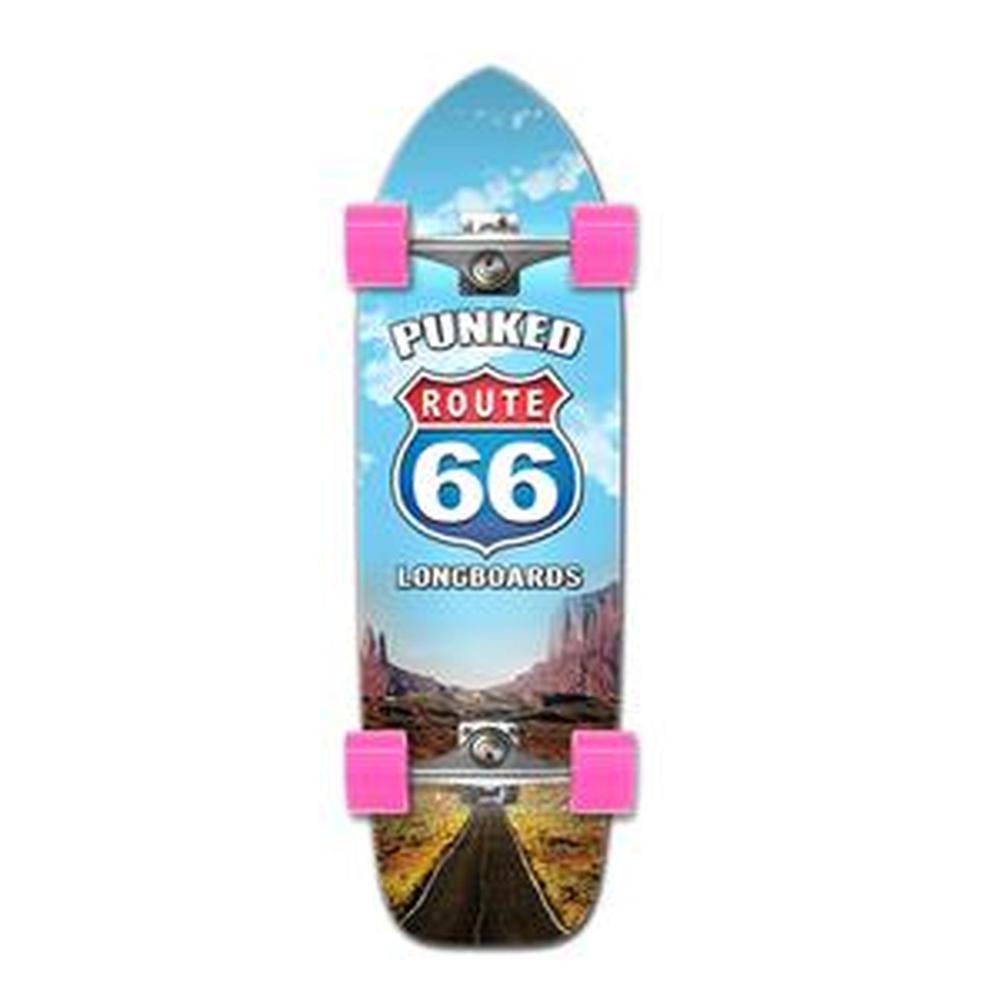 Punked Old School Longboard Complete -Route 66 Series - The Run - Longboards USA