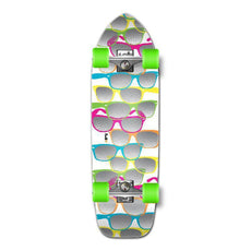 Punked Old School Longboard Complete - Shades White - Longboards USA