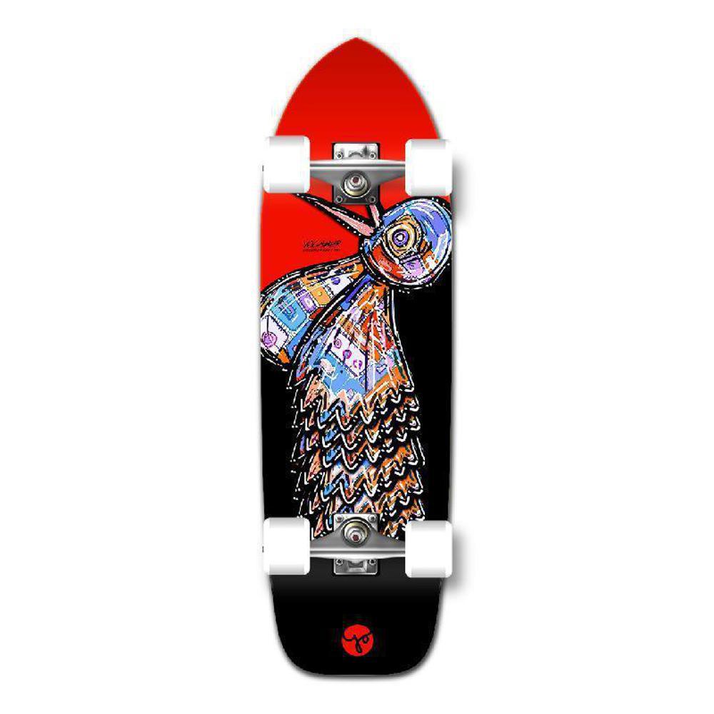 Punked Old School Longboard Complete - The Bird Series Red - Longboards USA